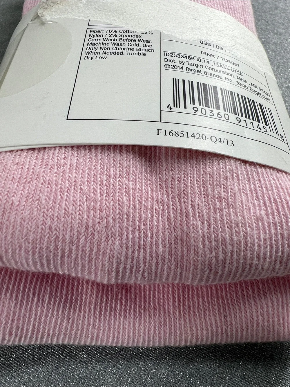 Xhilaration Girls' Light Pink Tights NWT Size 7-10